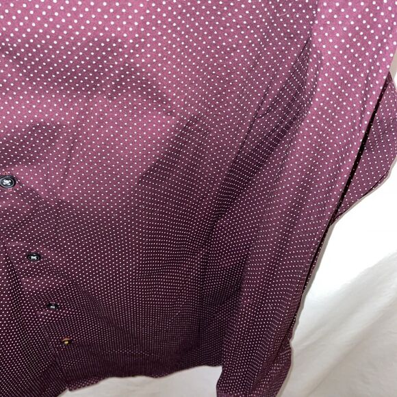 Apt. 9 Dress Shirt Men’s Size Large Purple Dotted Long Sleeve Button Up 17 34/35 - Picture 7 of 12